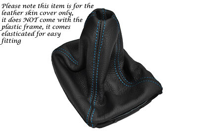 BLUE STITCH FITS MERCEDES W201 190 190E 190D LEATHER GEAR GAITER 1982-1993