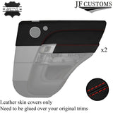RED STITCH 2X REAR DOOR CARD TRIM + ARMREST COVER FOR RANGE ROVER L494 13-21