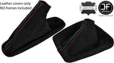 BLACK & TRI STITCH REAL SUEDE GEAR & HANDBRAKE GAITER FITS BMW E30 82-91