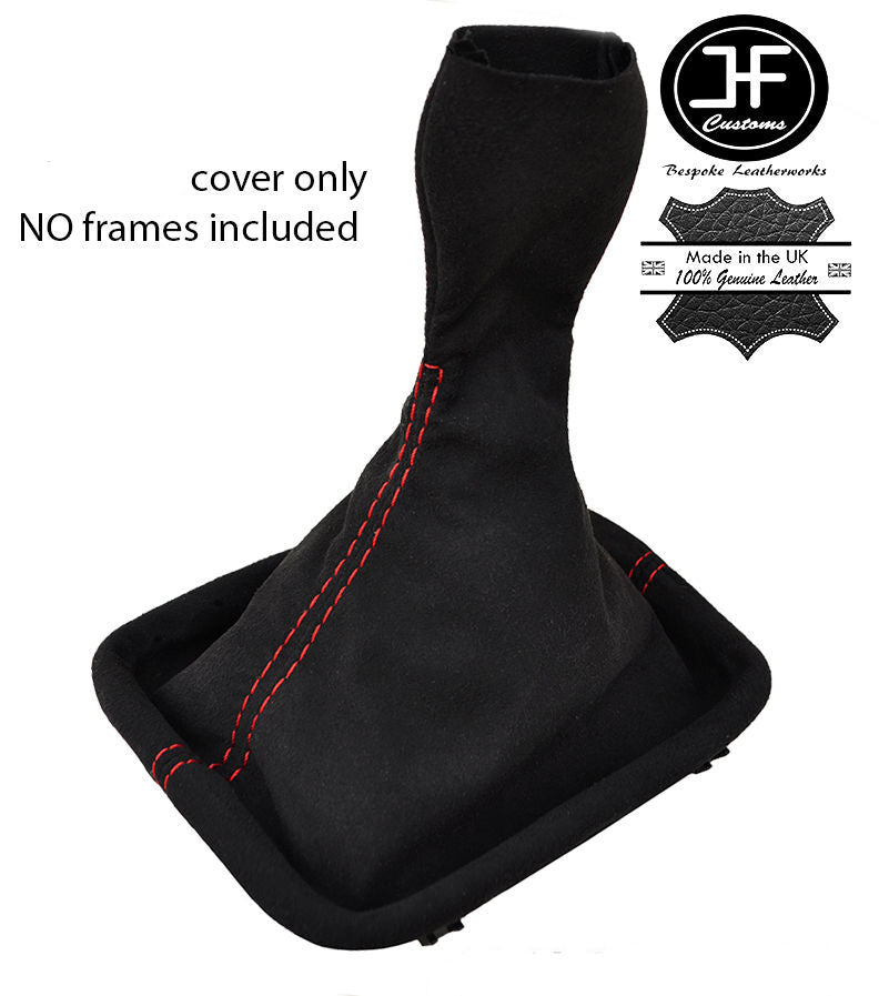 RED STITCH PU SUEDE MANUAL GEAR GAITER FITS PORSCHE 944 1985-1991 CUSTOM NEW