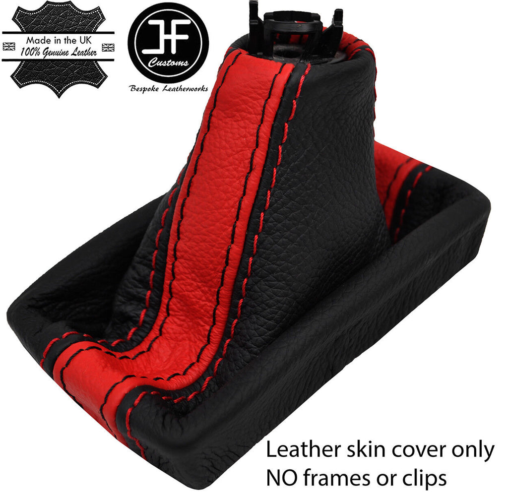 BLACK & RED REAL LEATHER AUTOMATIC GEAR GAITER FOR LEXUS RC 200 300 350 14-18