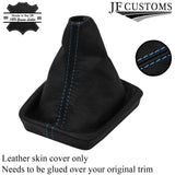 L BLUE STITCH LEATHER MANUAL GAITER SHIFT BOOT COVER FITS VW GOLF PLUS 05-09