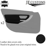 BLACK STITCH 2X FRONT DOOR CARD TRIM + ARMREST COVER FOR BMW F30 11-18 SALOON