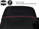 RED STITCH REAL SUEDE ARMREST LID COVER FITS HONDA CRV CR-V 2015-2018 CUSTOM NEW