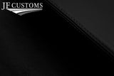 BLACK STITCH LEATHER 2X FRONT DOOR INSERT+POCKET COVERS FOR SKODA OCTAVIA 98-04