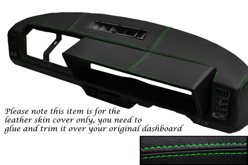 GREEN STITCHING FITS FIAT X1/9 X19 DASH DASHBOARD LEATHER SKIN COVER ONLY