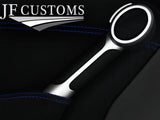 BLUE STITCH 2X DOOR CARD KIT LEATHER COVERS FITS MERCEDES SLK R171 04-11
