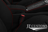 RED STITCH NAPPA LEATHER 2X SEAT BELT LONG COVERS FOR MINI R50 R52 R53 01-06