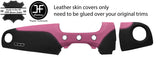 BLACK & PINK LEATHER 2 PIECE DASH KIT COVER FITS FIAT 500 ABARTH 07-16 STYLE 2