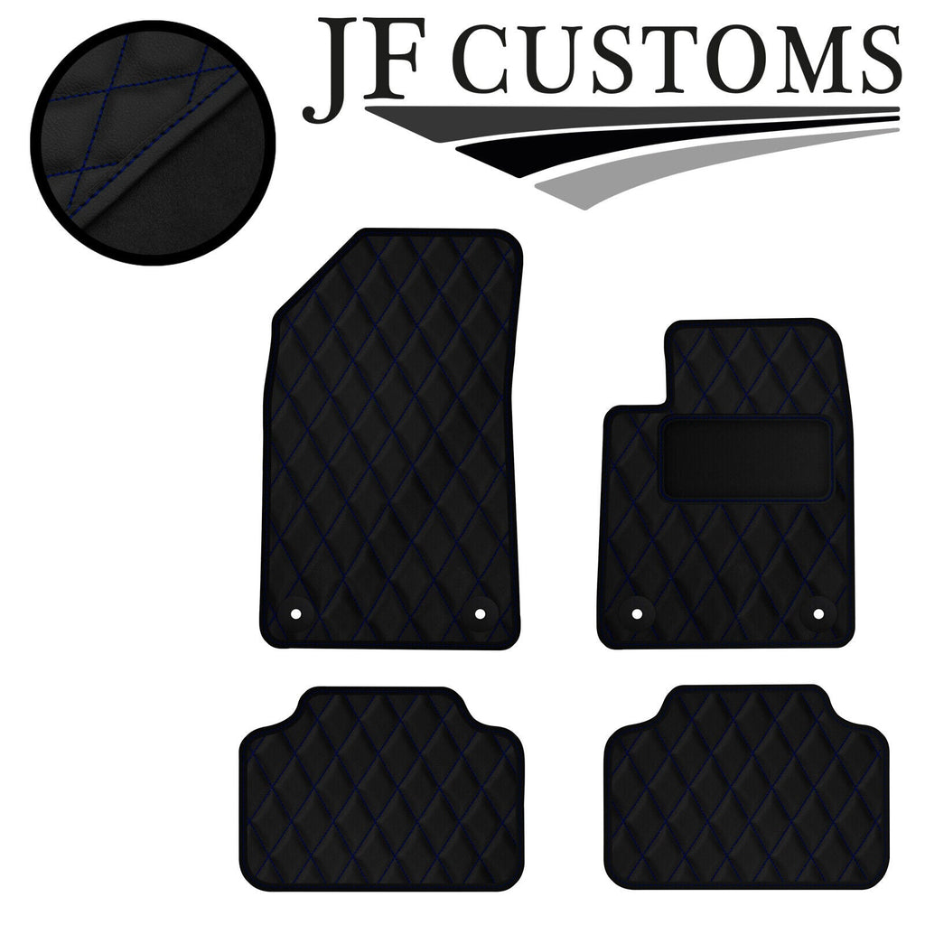 D BLUE DIAMOND STITCH VINYL 4X TAILORED FLOOR CARPETS FOR CITROEN C6 05-12 JF1