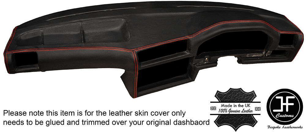 RED STITCH DASH DASHBOARD LEATHER SKIN COVER FITS BMW 3 SERIES E30 81-92 STYLE 2