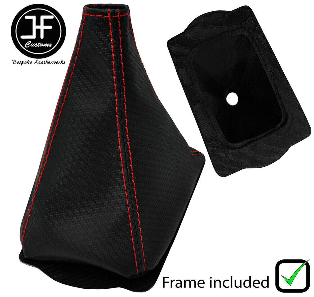 RED STITCH CARBON VINYL GEAR GAITER + FRAME FOR POLARIS RZR S 900 1000 15-20