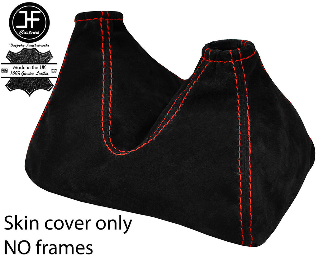 RED STITCH REAL SUEDE  GEAR GAITER FOR VAUXHALL OPEL FRONTERA MK1 91-97