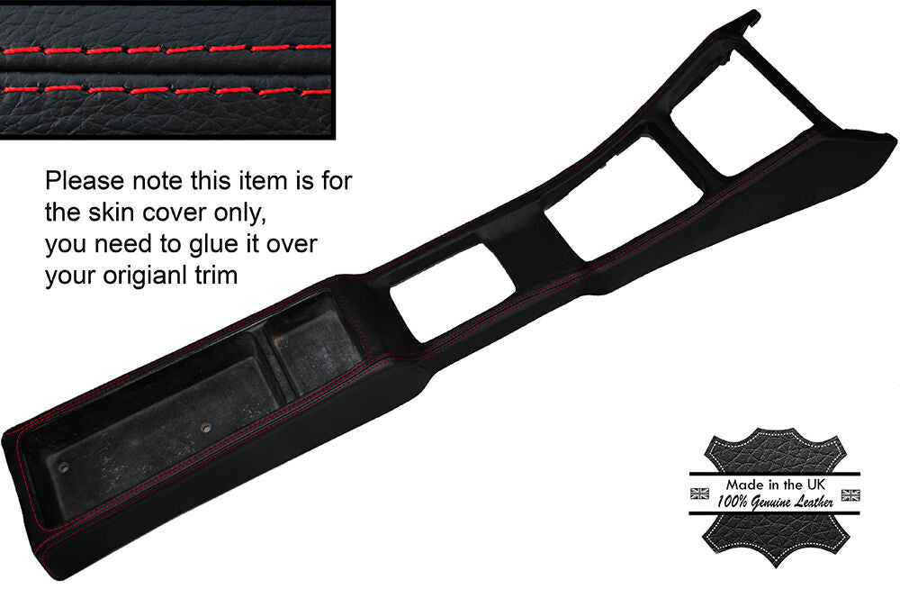 RED STITCH CENTER CONSOLE TRIM LEATHER SKIN COVERS FITS DATSUN 240Z 70-73
