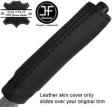 BLACK STITCH REAL LEATHER HANDBRAKE HANDLE COVER FITS NISSAN SKYLINE R33 93-98