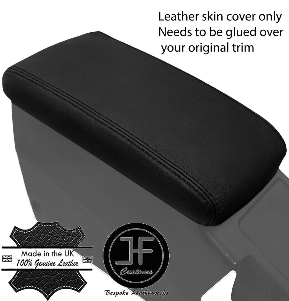 BLACK STITCH ARMREST LID REAL LEATHER COVER FITS TOYOTA JZX 100 CHASER 96-00