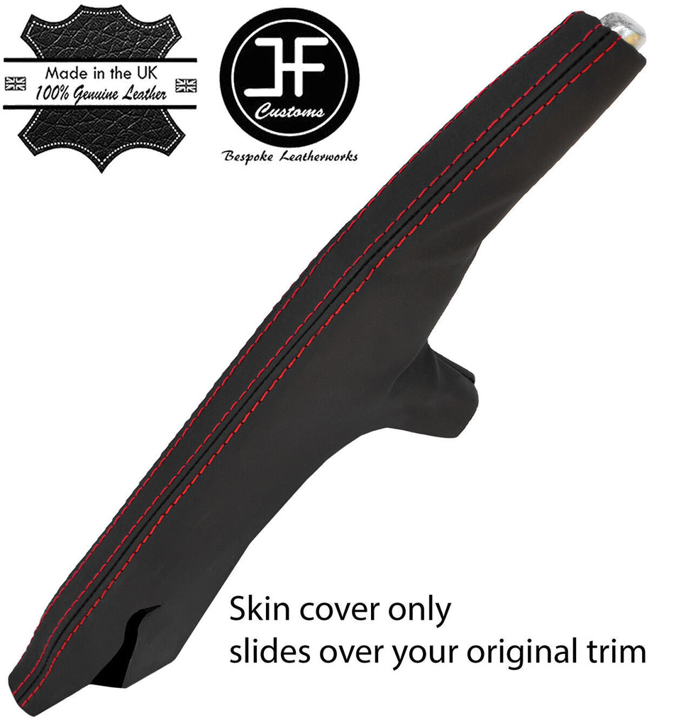 RED STITCH REAL NAPPA LEATHER HANDBRAKE GAITER FITS AUDI A4 B7 2004-2008
