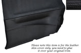 BLACK STITCH 2X REAR DOOR CARD TRIM SKIN COVER FITS NISSAN SUNNY PULSAR GTIR