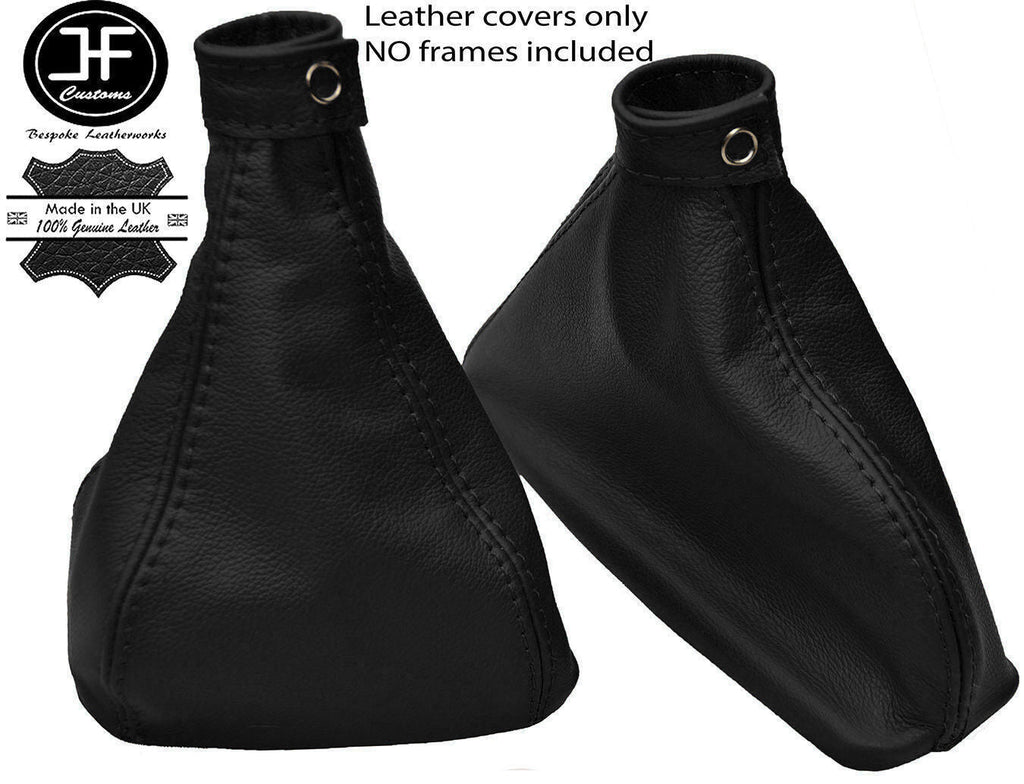BLACK REAL LEATHER FITS ALFA ROMEO 159 2005-2011 GEAR + HANDBRAKE GAITERS