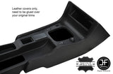 BLACK STITCH 2X CONSOLE SIDE TRIM LEATHER COVERS FITS FIAT COUPE 1994-2000