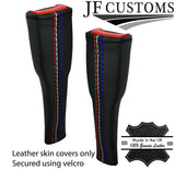 RED WHITE BLUE TRI STITCH 2X SEAT BELT LONG COVERS FITS FORD MUSTANG 15-20