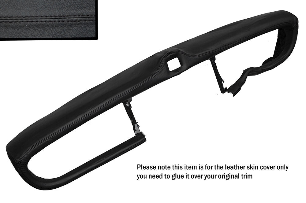 BLACK STITCH DASH DASHBOARD LEATHER SKIN COVER FITS JAGUAR 420 CLASSIC