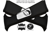 BLACK STITCH 2X UPPER B PILLAR LEATHER COVERS FITS RANGE ROVER VOGUE L322 02-06