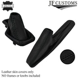 BLACK STITCH LEATHER AUTOMATIC GEAR & HANDBRAKE GAITER SET FOR BMW Z3 CUSTOM NEW