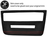 RED STITCH RADIO SURROUND TRIM SUEDE COVERS FOR BMW 1 E81 E82 E87 E88 CUSTOM NEW