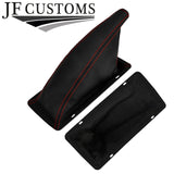 D RED STITCH LEATHER GEAR HANDBRAKE GAITERS+FRAMES FOR FORD CAPRI MK2 MK3 78-86