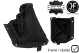 BLACK STITCH LEATHER MANUAL HI LOW GAITER+PLASTIC FRAME FITS KIA SPORTAGE 95-03