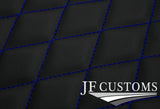 BLUE DIAMOND STITCH VINYL 2X TAILORED FLOOR MAT CARPETS FOR LOTUS ELISE S1