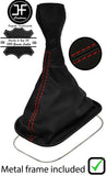 RED STITCH NAPPA LEATHER GEAR GAITER+METAL FRAME FOR PORSCHE 911 993 94-97