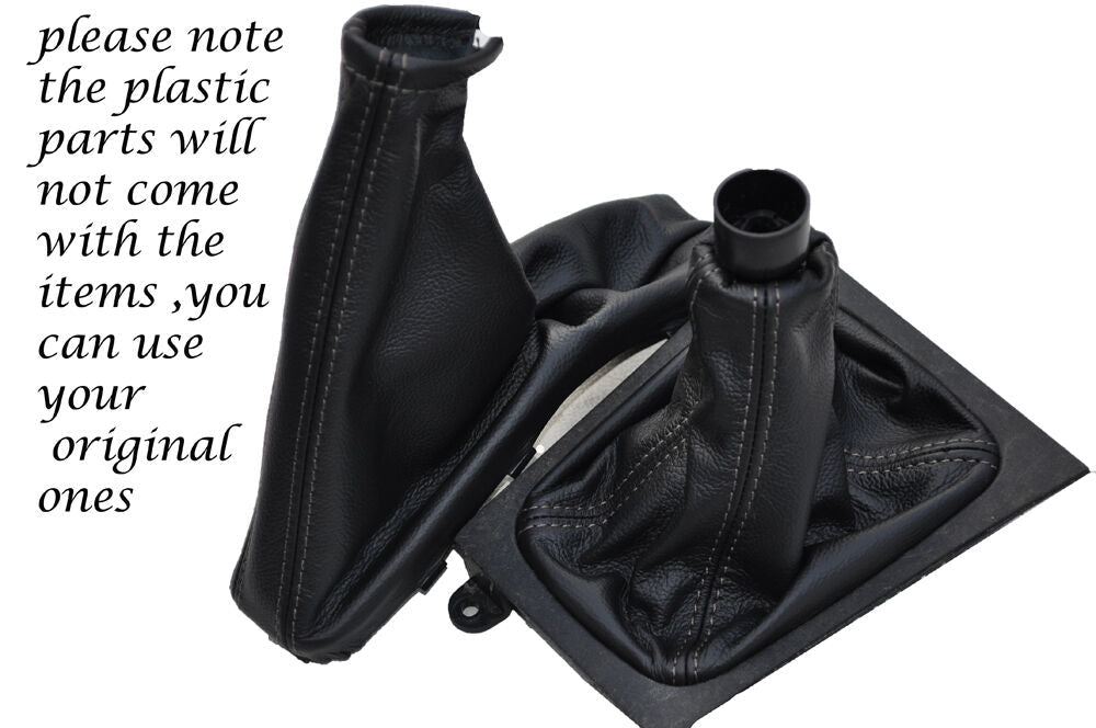 GREY STITCH FITS Opel Vauxhall ZAFIRA A GEAR+HANDBRAKE GAITER REAL LEATHER