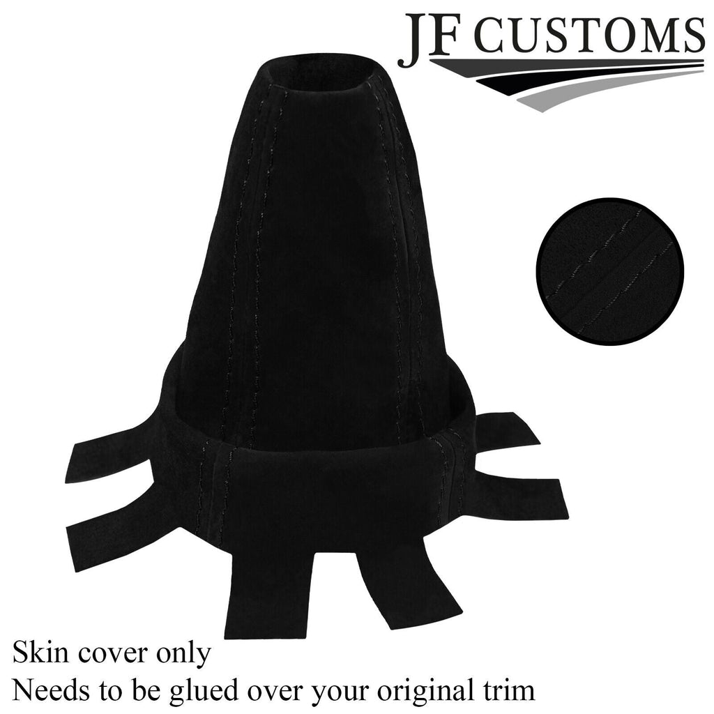 BLACK STITCH FITS HONDA CIVIC TYPE R FN2 2007-2012 GEAR GAITOR BLACK SUEDE
