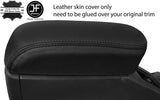 BLACK & BLACK TOP GRAIN REAL LEATHER ARMREST COVER FITS TOYOTA RAV 4 2006-2012