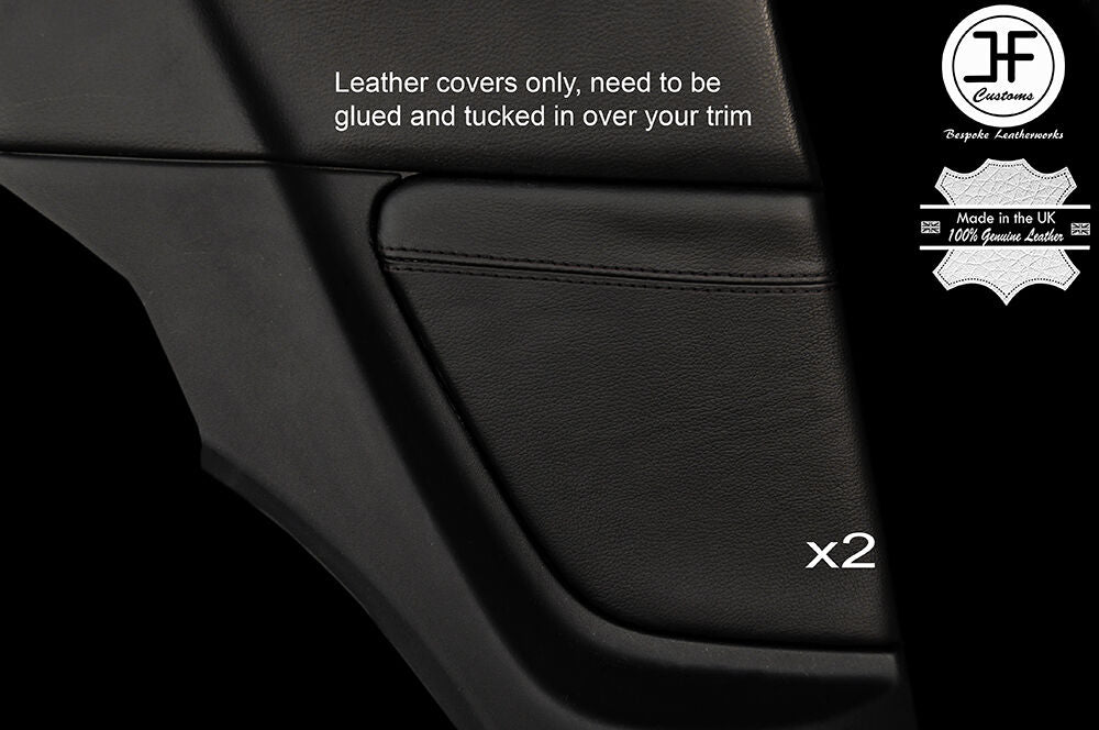 BLACK STITCH 2X REAR SIDE PANEL TRIM LEATHER COVERS FOR MAZDA RX8 03-12 STYLE 2