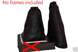 FITS FORD FOCUS MK3 GEAR+HANDBRAKE GAITER LEATHER D RED ST CUSTOM NEW MADE IN UK