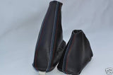 FITS BMW X5 E53 99-2007 AUTOMATIC LEATHER GEAR HANDBRAKE COVERS TRI STITCHING