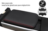 RED STITCHING CARBON FIBER VINYL REAR ARMREST COVER FITS MAZDA RX8 2003-2012