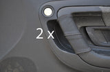 grey stitch FITS SKODA FABIA MK2 08+ 2X DOOR HANDLE LEATHER COVERS CUSTOM NEW