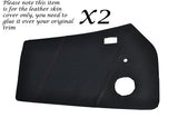 BLACK STITCHING 2X FRONT DOOR CARDS SKIN COVERS FITS FORD CAPRI MK1 CUSTOM NEW