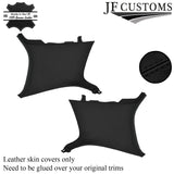 BLACK STITCH ITALIAN LEATHER PILLAR KIT COVERS FITS VW GOLF MK5 V 04-09 5 DOOR