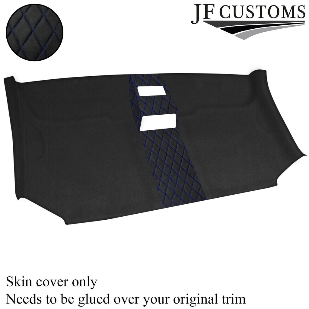 DSG2 R BLUE STITCH D GREY SUEDE FRONT HEADLINER COVER FITS VW T5 TRANSPORTER
