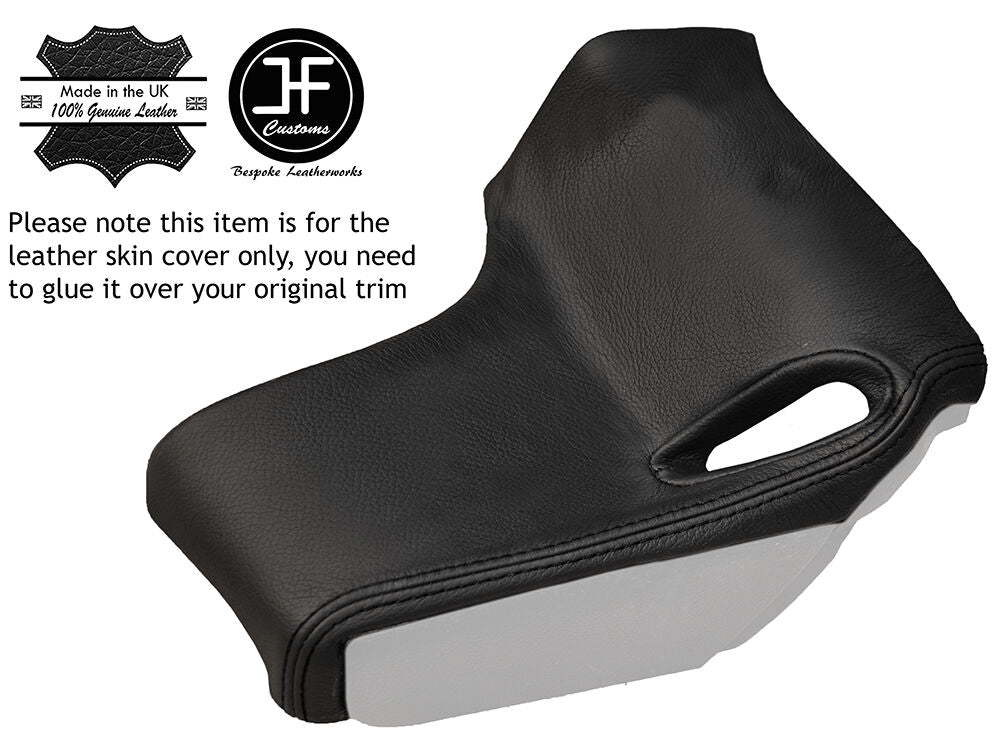 BLACK STITCH 2X SEAT BELT PILLAR LEATHER COVER FOR CORVETTE C6 05-13 CONVERTIBLE