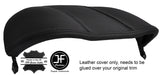 BLACK STITCH BINNACLE SPEEDO HOOD REAL LEATHER COVER FITS JAGUAR F TYPE 2012-17