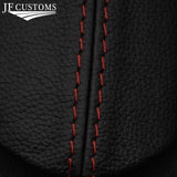 FITS MAZDA RX8 03-12 D RED STITCH LEATHER GEAR + HANDBRAKE & 2X ARMREST COVERS