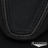 FOR MAZDA 6 MK2 08-12 BLACK & BLACK LEATHER COVERED STEERING WHEEL TRIM + FRAME