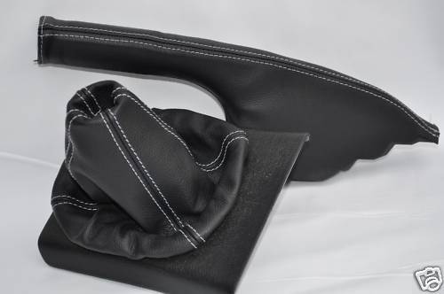 FITS VOLKSWAGEN VW GOLF Mk3 VENTO 91-98 GEAR/HANDBRAKE SET WHITE DOUBLE STITCH