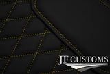 YELLOW DIAMOND VINYL 4X TAILORED FLOOR CARPETS FOR BENTLEY CONTINENTAL 05-11 JF1